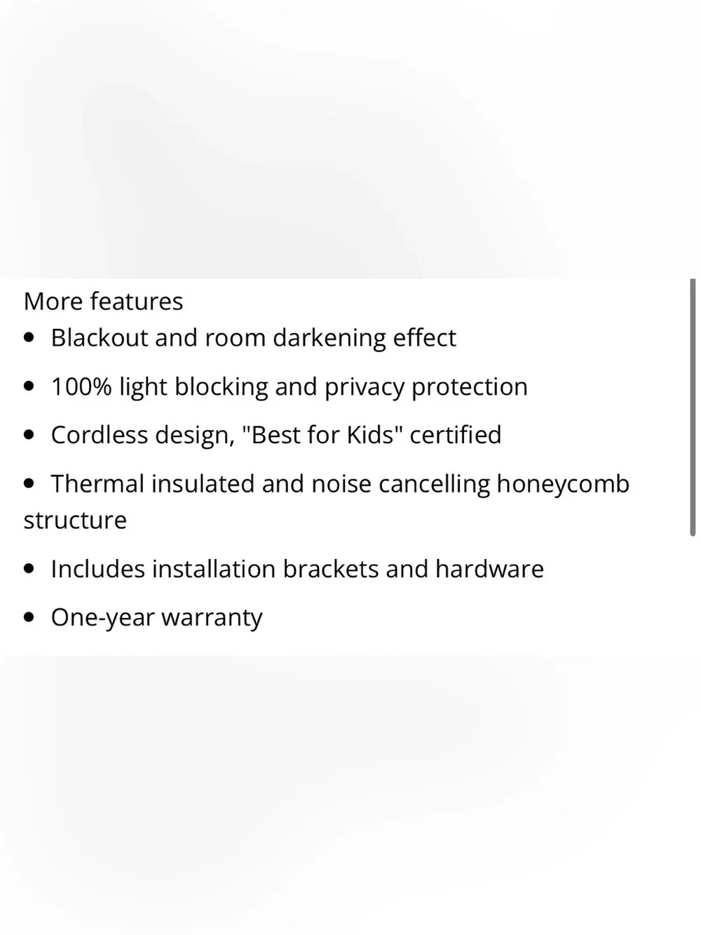 BLACKOUT Room-Darkening Honeycomb Cellular Shade Cordless 31”W 72”L BEIGE